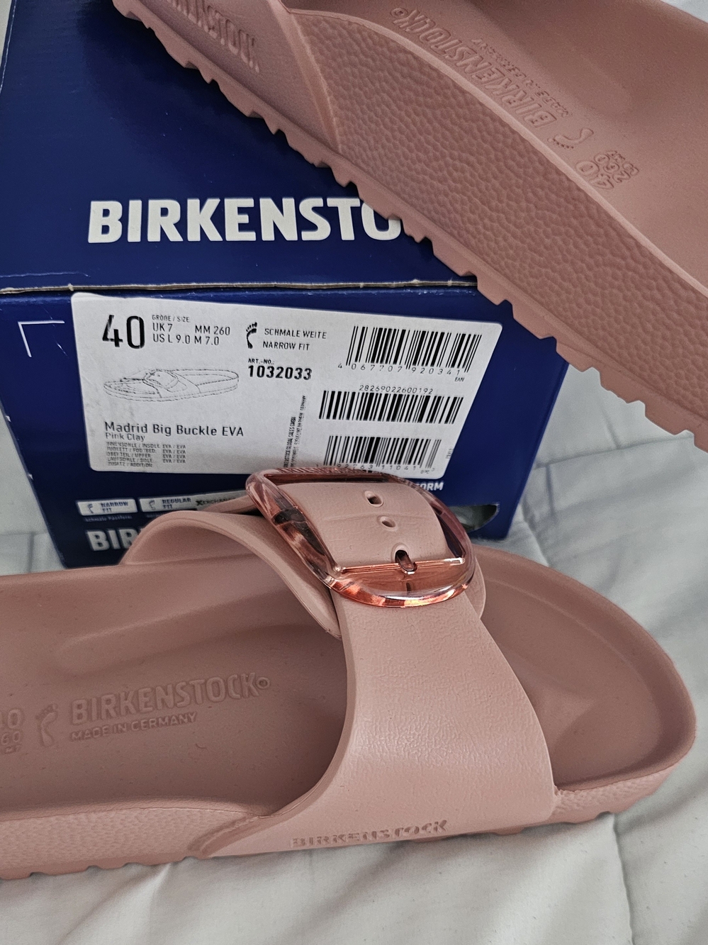 Birkenstock Madrid Big Buckle EVA Slide Sandal - Pink Clay